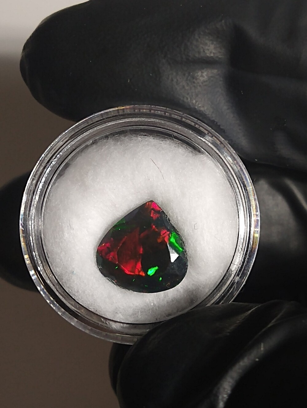 2.6 Carat Smoked Black Opal Natural Faceted Gemstone
